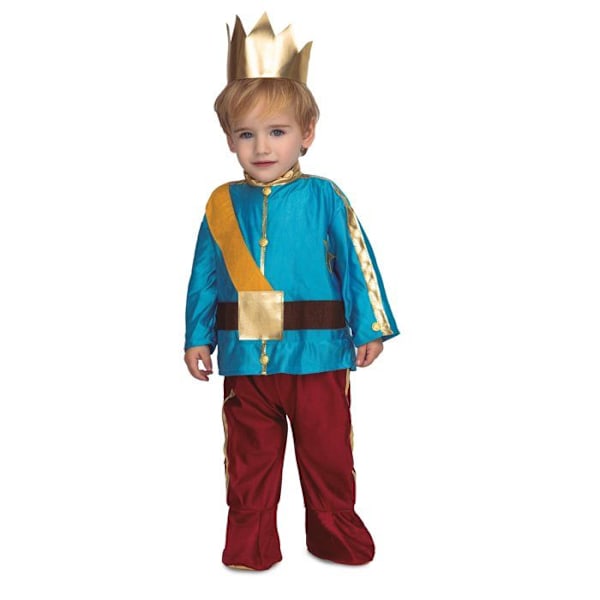 Baby Royal Prince Kostym - Concinnatis - Storlek 7-12 månader - Inomhus - Blandat - Vit Blå, gul och vit