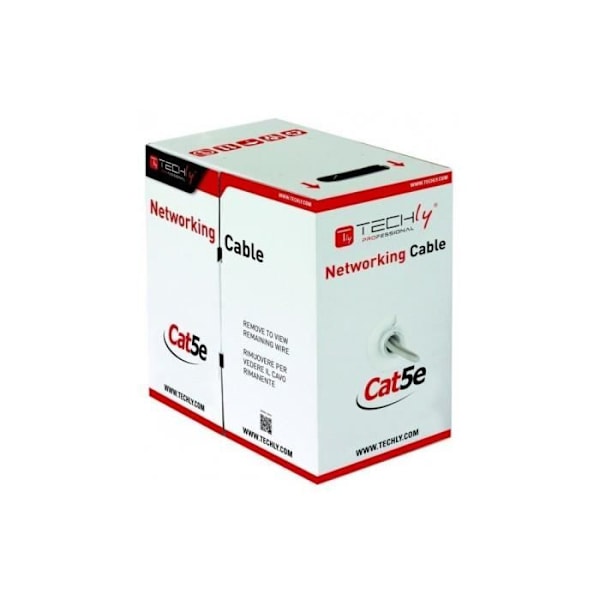 Netværkskabel Cat5e - TECHLY - ITP8-RIS-0305LO - 305m - F/UTP FTP - Sort