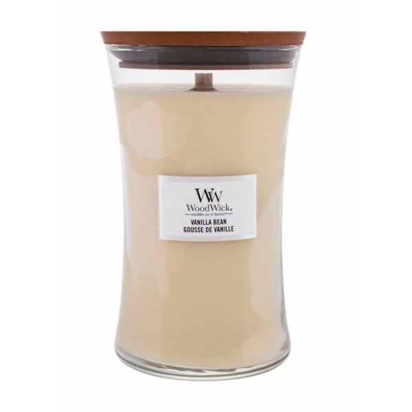 Aromikynttilä - Woodwick - Vaniljavahti - 610g - Valkoinen - Vaniljatuoksu