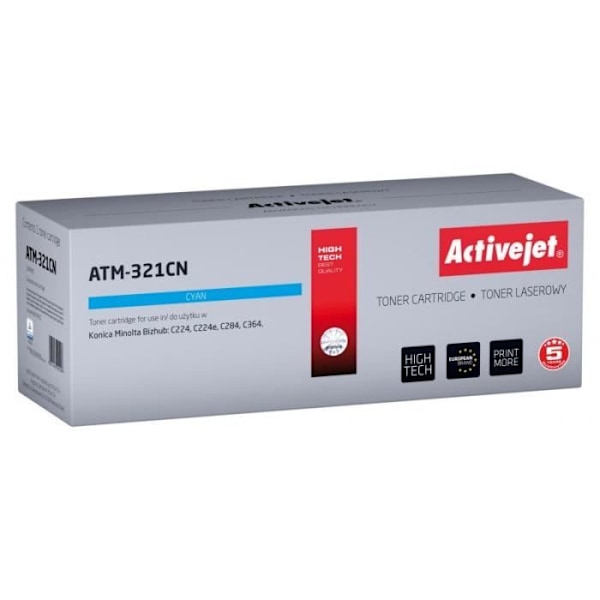 Tonerpatron - Activejet - ATM-321CN - Kompatibel - Cyan - 25000 sider