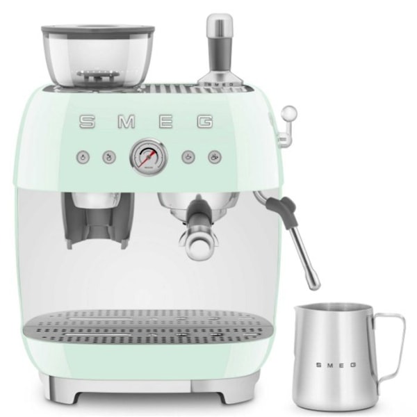 Expresso - SMEG - EGF03PGEU - 20 bar - 1650 Watt - 250g kaffebønner - Grøn