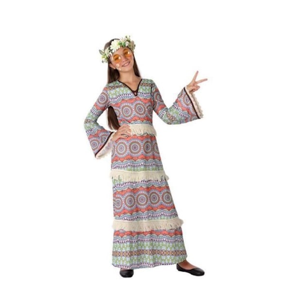 Kostym Hippie - Jag - Flerfärgad Klänning - Barn - Flicka - Tryckkostym Flerfärgad 3-4 år gammal
