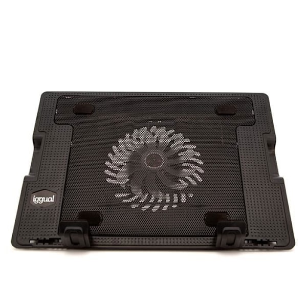 Support til PC - Iggual - IGG316764 - Ultra stille ventilator - 2 x USB - Transportabel Sort