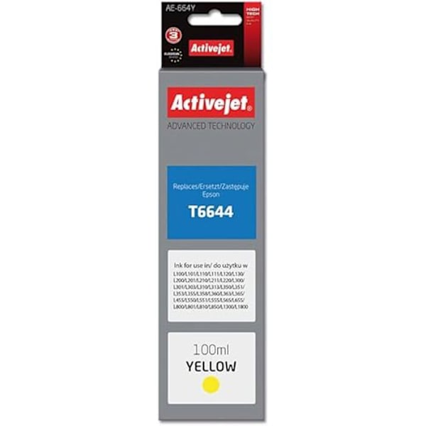 Activejet AE-664Y - Yhteensopiva Korkea tuotto (XL) Keltainen mustepatruuna