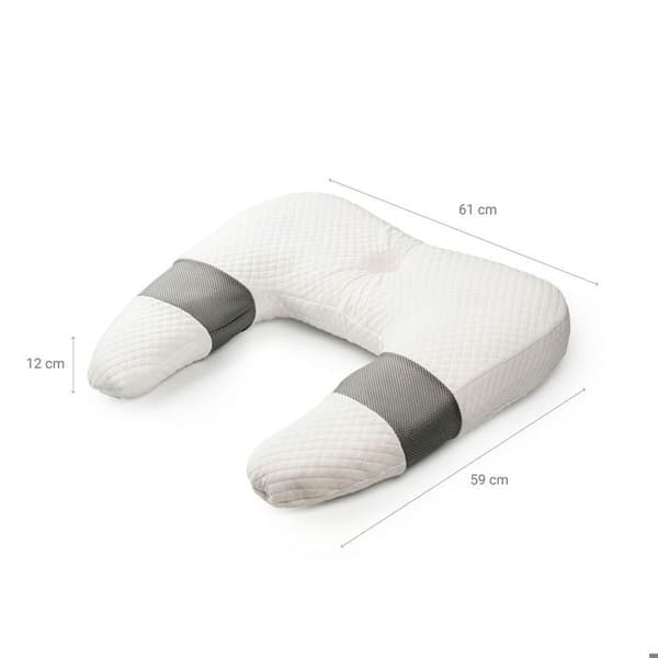 Pude - InnovaGoods - U - Viskoelastisk - Ergonomisk - Vaskbar Vit grå