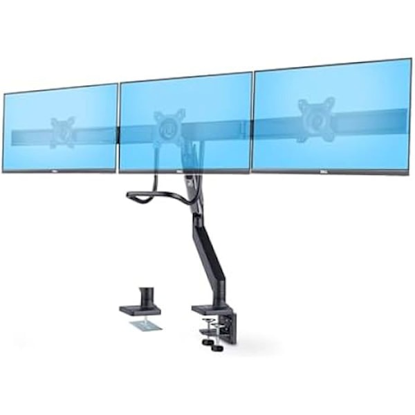 StarTech.com Crossbar Triple Monitor -pöytäteline jopa kolmelle 27 tuuman näytölle, VESA 75x75/100x100, työkaluttomat käsivarsien säädöt