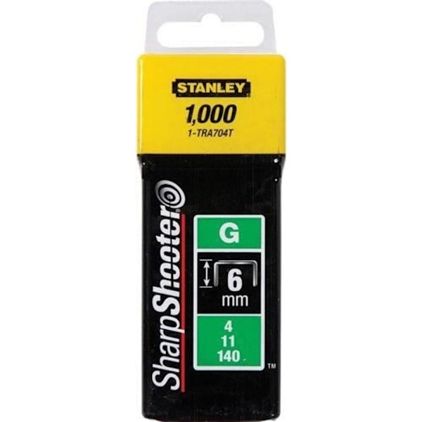 Niitit 6 mm tyyppi G laatikko 1000 - STANLEY - 1-TRA704T