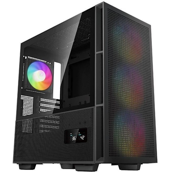 PC-kabinet - DEEPCOOL - CH560 Digital (Sort) - Mid-tower - ATX-format - 3x140mm A-RGB + 1x120mm A-RGB