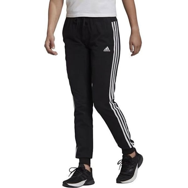 Träningsbyxor - Adidas - Essentials Single Jersey - 3-Stripes - Svart - Dam Svart jag