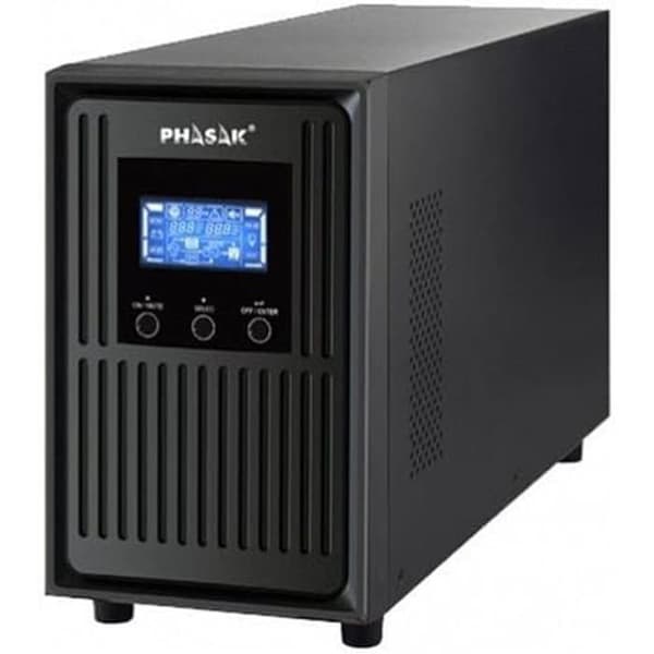 Onduleur - PHASAK - Conqueror Pro Online - 1000VA - 900W - LCD - Torni