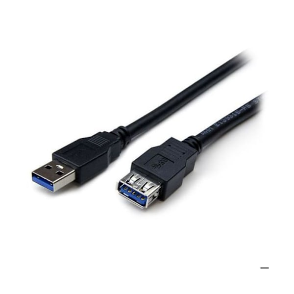 USB 3.0 A til A forlængerkabel - 2m - SuperSpeed USB 3.0 forlænger - Sort
