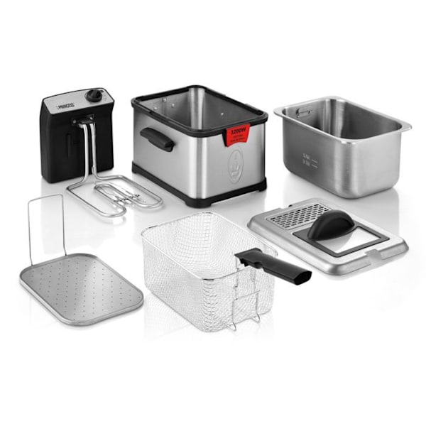 Superior Deep Fat Fryer Princess 183001 - Turvasuodattimet ja kylmäalue - Teho 3200 W - 3 L