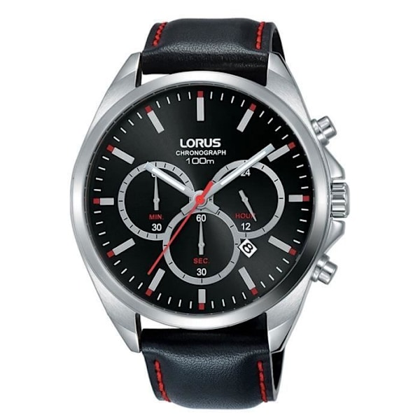 Herreur - LORUS - RT369GX9 - Sport - Quartz - Sort læder Svart grå