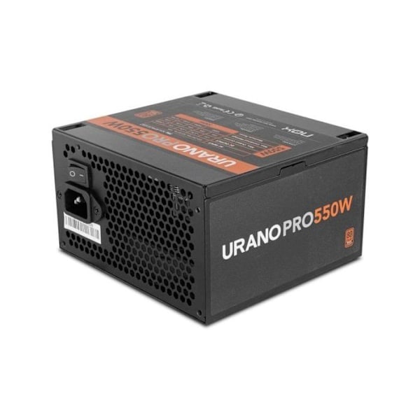Nox Extreme Urano Pro 550W 80 Plus Bronze Aktiv PFC Sort, Orange