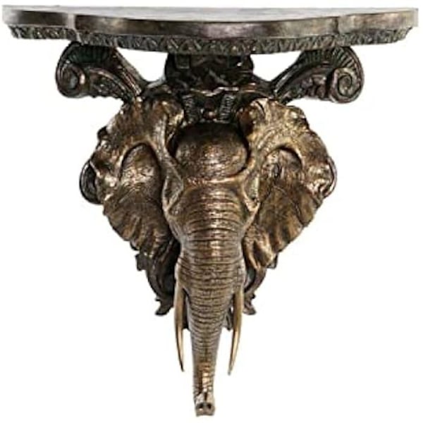Hylla - DKD Heminredning - Standard - Harts - Svart och guld - 42,8 x 43,4 x 41,8 cm