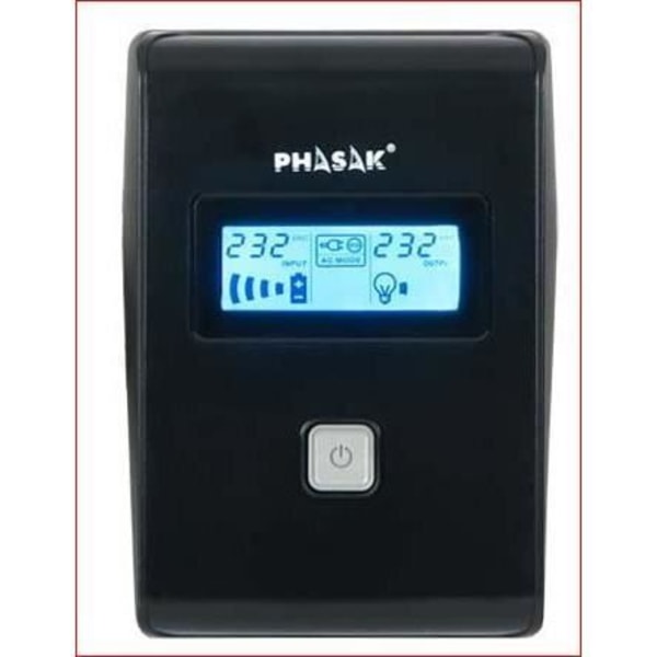 PHASAK UPS/ONDISKOVOITIN 850 VA LCD INTERAKTIIVINEN musta