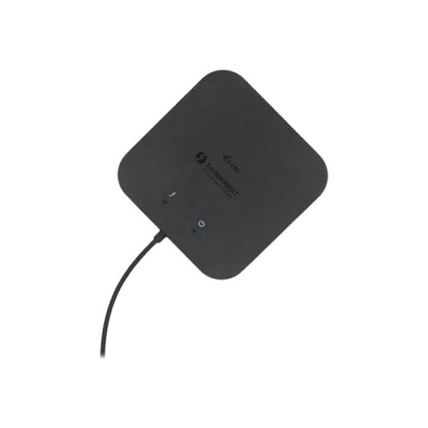 4K Dual Display Travel Dock med 60 W strømforsyning med 77 W I-Tec Thunderbolt 3 Universal Oplader - Sort - T