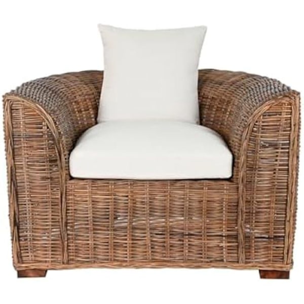 Lænestol - HOME ESPRIT - Mørkebrun - 100 x 85 x 68 cm - 1 pers. - Indendørs Flerfärgad