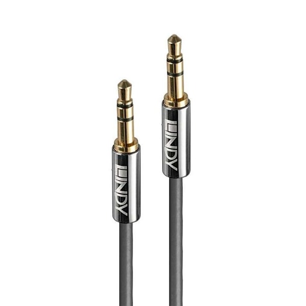 Audio Jack 3,5 mm kabel - LINDY - Cromo Line - 1 m - Forgyldte stik - Premium kvalitet