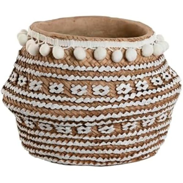 Kukkaruukku - HOME ESPRIT - Monivärinen - 25 x 25 x 18 cm - Sementtikuitu - Porattu Flerfärgad