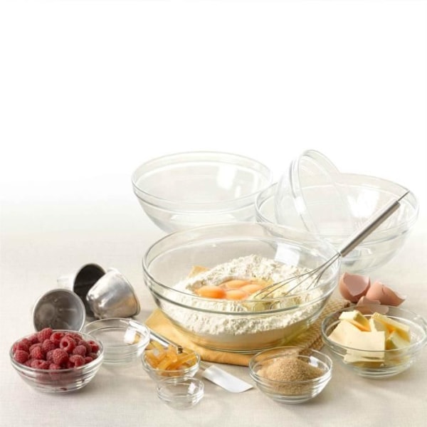 Saladier - DURALEX - Lys D - 26 cm - Transparent - Stabel - Stødresistent gennemsigtig