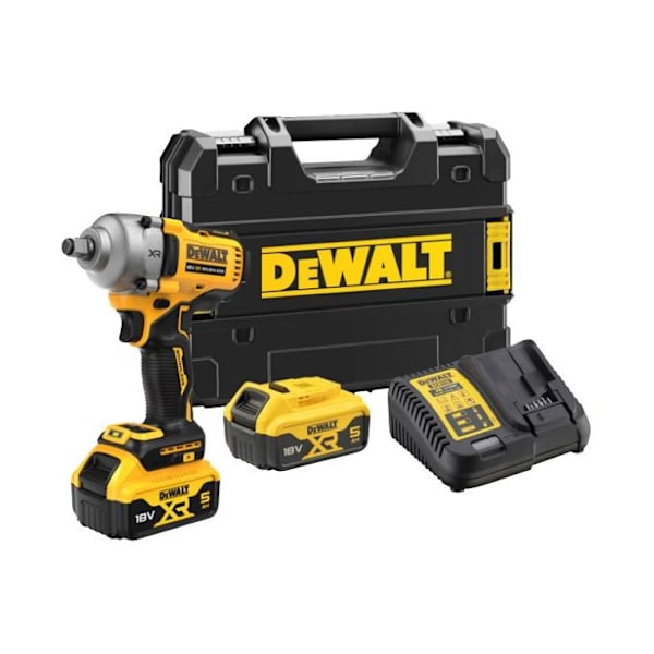 Kompakti iskupora 1/2' XR 18V 5.0Ah litiumioni harjaton DEWALT turvarengas - DCF891P2T-QW