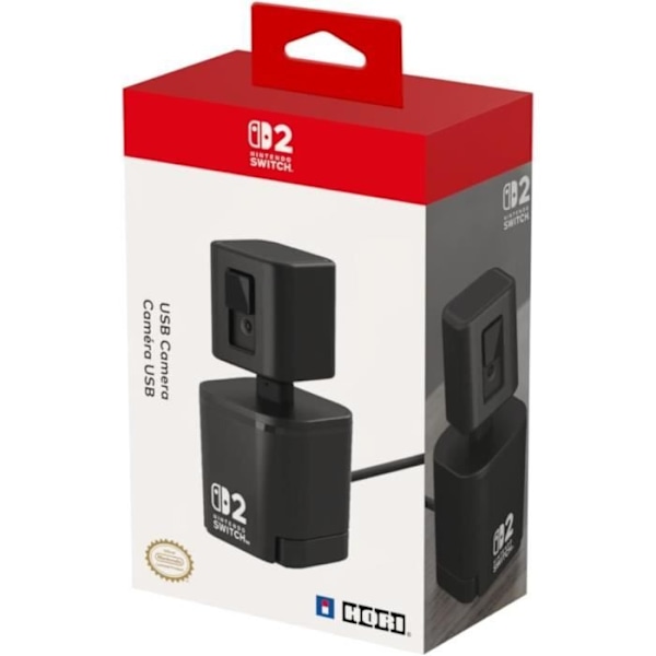 USB-videokamera - HORI - Nintendo Switch 2 - Taivutettava varsi ja objektiivisuojus - Musta Svart