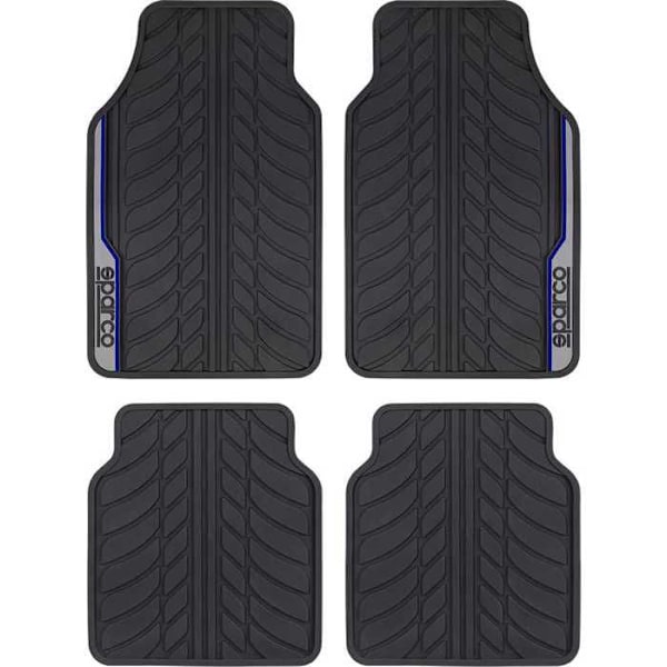 SPARCO blå strip PVC måtte (x4)