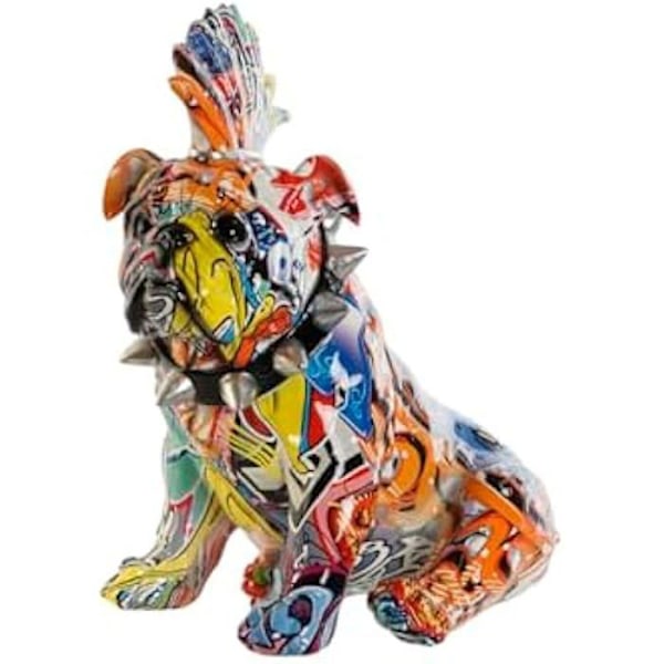Dekorativ figur - HOME ESPRIT - Hund - Flerfarvet - 25 x 17 x 27 cm - Indendørs Flerfärgad