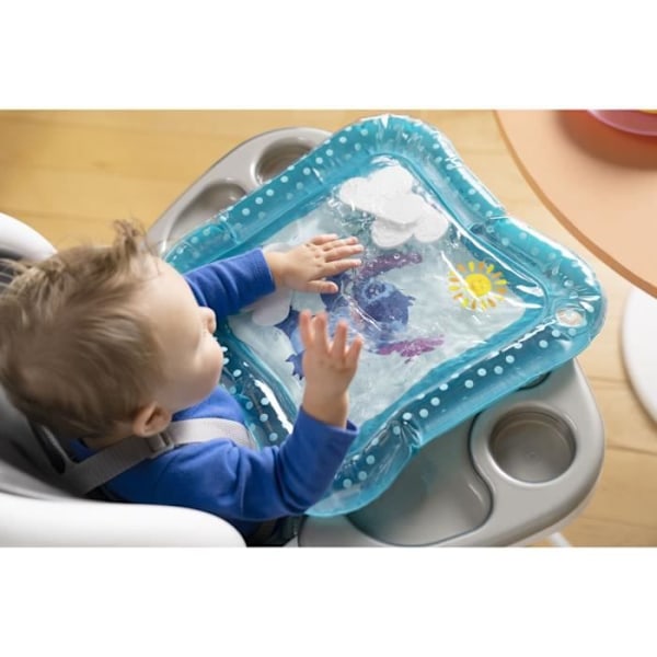 DISNEY BABY - STITCH - Vattensmatta för baby, sensorisk och stimulerande lek, uppblåsbar, lätt att rengöra, hopfällbar, från födseln Blå