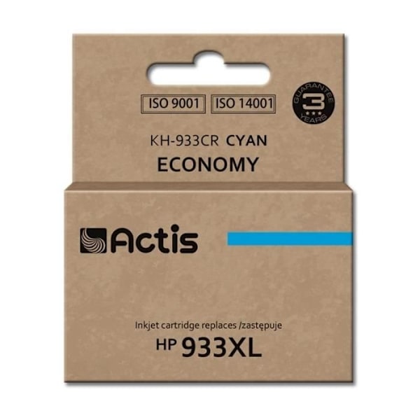 Cyan blækpatron ACTIS til HP-printer (erstatning for HP 933XL CN054AE)