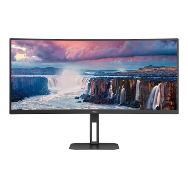 Skærm - AOC - CU34V5C-BK - 3440 x 1440 px - Buet - HDMI - Indbyggede højttalere
