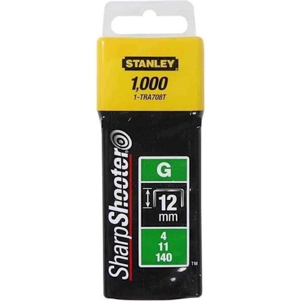 Laatikko 1000 STANLEY-tyypin G niittiä - 1-TRA708T - 12 mm Silver