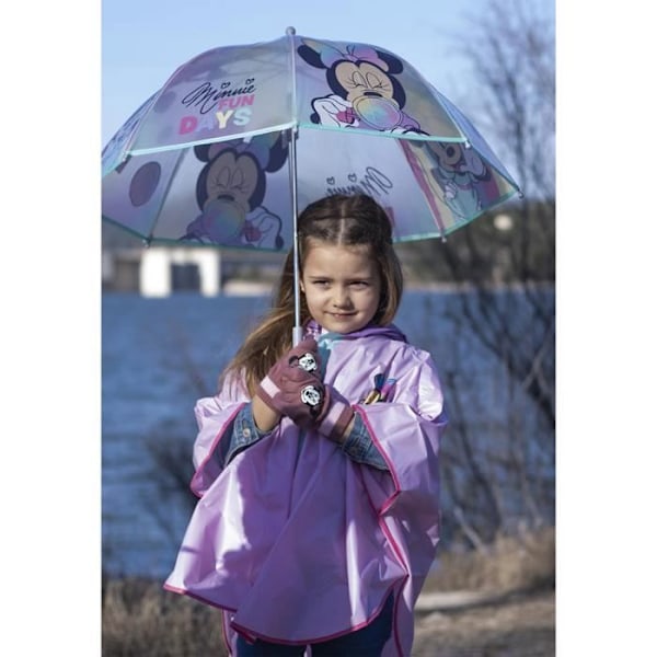 Sateenomainen Poncho - Minnie Mouse - Vaaleanpunainen - Lapsi - Hihaton - Vaellus lyserød 3-4 år