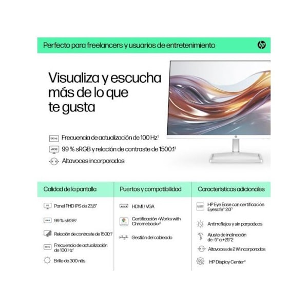 HP Series S5 524sa 23.8" LED IPS FullHD 100Hz integroiduine kaiuttimilla