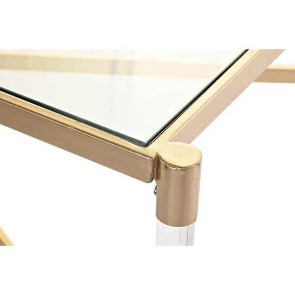 Sohvapöytä - Glam - Läpinäkyvä - Kultainen akryyli - Metalli - 120 cm