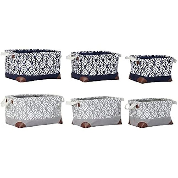 Korgset - DKD Home Decor - 3 delar - Polyester - Bladmönster - Flerfärgad Flerfärgad