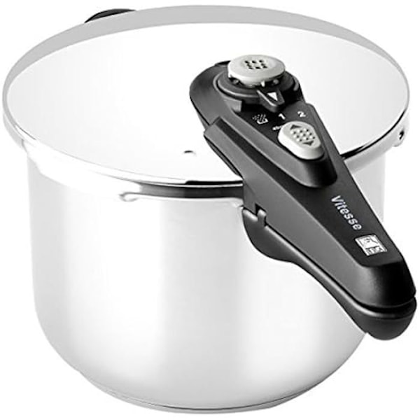 BRA Vitesse - Bajonetttryckkokare, 22 cm, 7 L, 18/10 rostfritt stål, alla värmekällor inklusive induktion