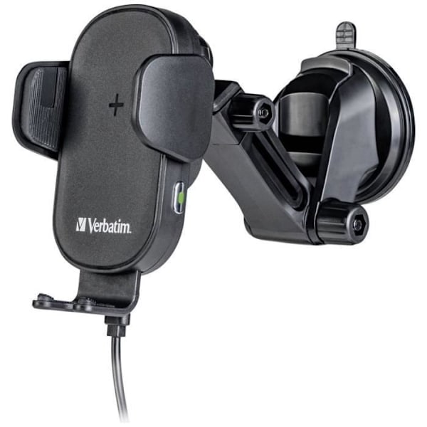 Trådløs oplader - Verbatim - FWC-01 - Hurtig opladning 15W - Kompatibel med Android og iPhone - USB-C Sort