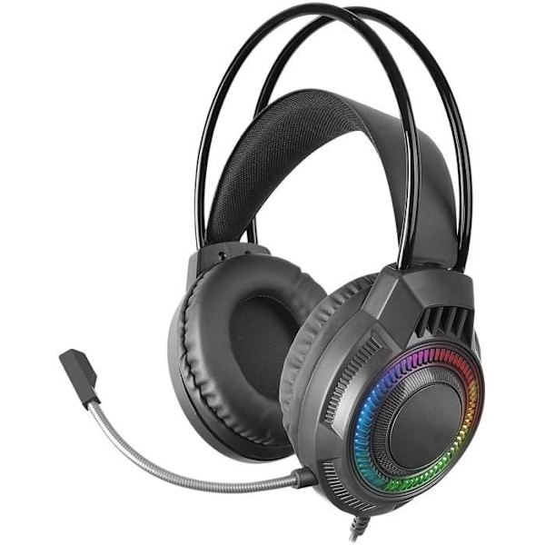 Gaming Headset - Mars Gaming - MH124 - FRGB Regnbågsbelysning - Flexibel Mikrofon - Volymkontroll nigga
