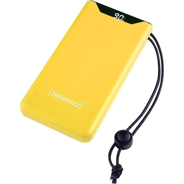 Intenso Powerbank F10000, Ekstern Batteri med PD 20 W og QC 18 W, USB-C og USB-A port, 10 000 mAh, Gul