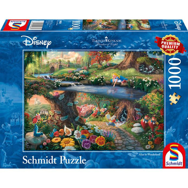 1000 palan pelipuzzle: Liisa Ihmemaassa, Disney, Thomas Kinkade