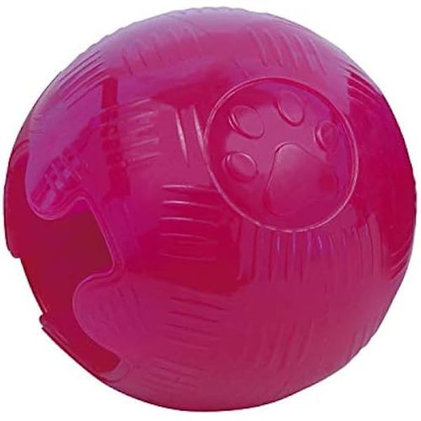 Koiran pallo - GLORIA - TPR malli - 6,35 cm - Kestävä ja joustava - Parempi hampaiden kunto rosa