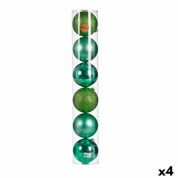 joukko joulupalloja 15 x 16 x 15 cm vihreää muovia (4 kpl)