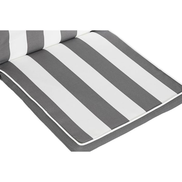 Stolbetræk - DKD Home Decor - Striber - Vandafvisende - Polyester - Firkantet Vit grå