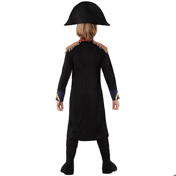 Napoleonkostym för pojkar 5/6 år - ATOSA - Kostym med tunika, byxor, tricorn och svarta over-boots Svart, vitt och blått