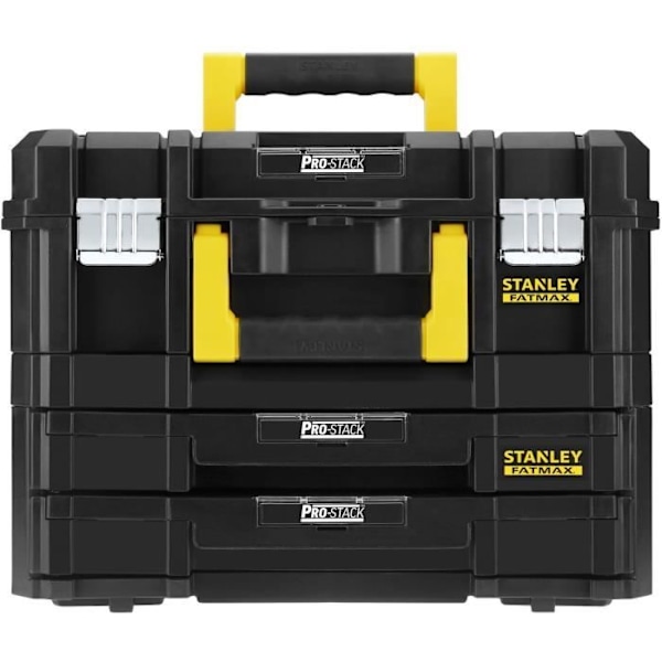Kit 2 PRO-STACK™ - STANLEY FATMAX - FMST1-71981 - 2 kahvaa - 2 laatikkoa - 21,5 L Svart