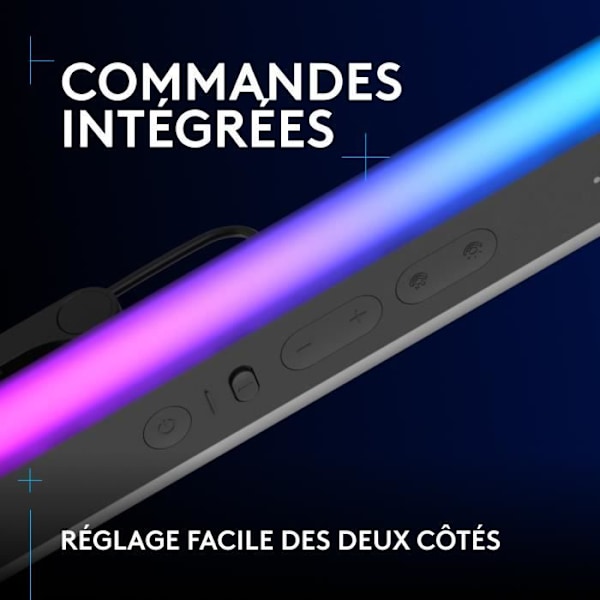 Ringlys Logitech G Litra Beam LX dobbelt premium RGB LED-streaming accentlys med TrueSoft, LIGHTSYNC, Bluetooth