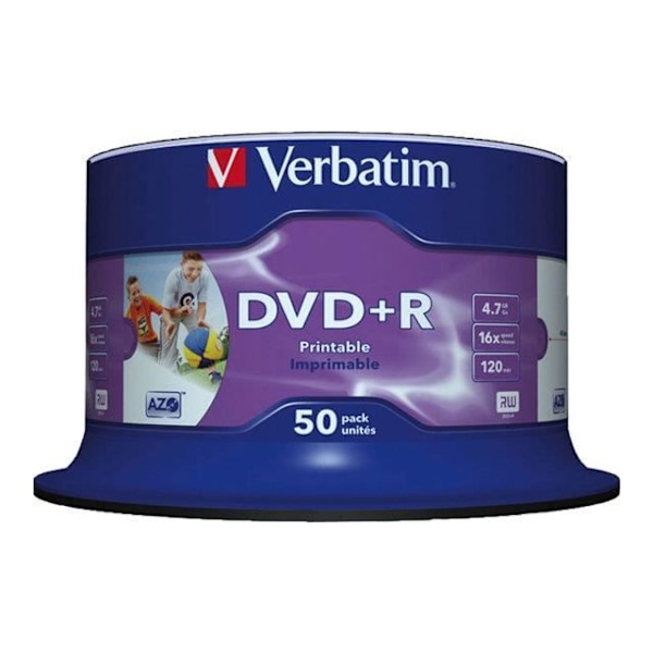 DVD+R Verbatim 16x printbar spindel 50 - 4,7 GB