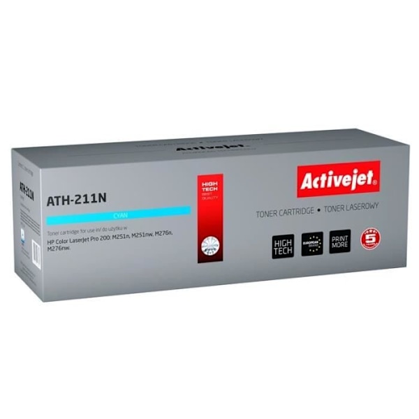 Tonerpatron - Activejet - ATH-211N - Kompatibel - Cyan - 1800 sider